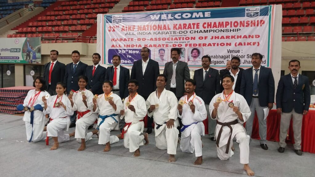 AIKF 32वां नेशनल कराटे चैंपियनशिप: रांची में खिलाड़ियों का शानदार प्रदर्शन