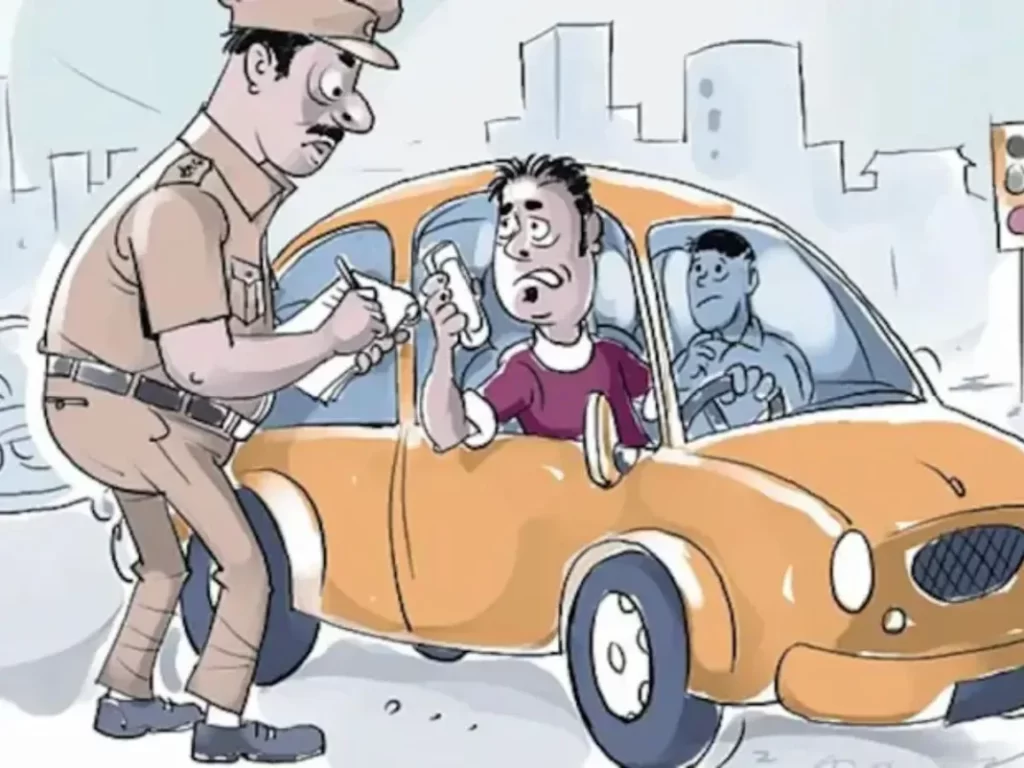 ट्रैफिक पुलिस ने कार मालिक के मोबाइल पर भेजा स्कूटी का चालान