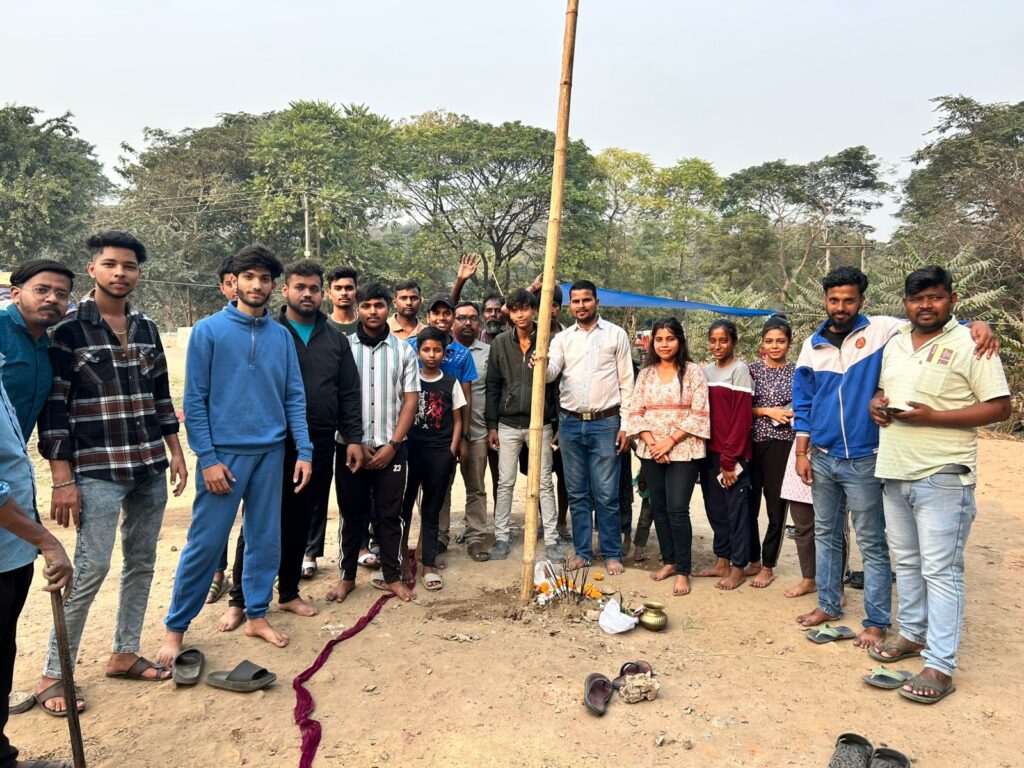 टेल्को खड़ंगाझार स्थित श्री श्री सरस्वती पूजा कमिटी, पूजा पंडाल का संपन्न हुआ भूमि पूजन