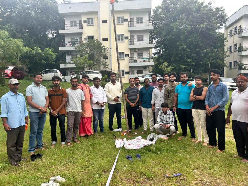 महाबली स्पोर्टिंग क्लब के द्वारा श्री गणेश पूजा पंडाल का भूमि पूजन हुआ संपन्न