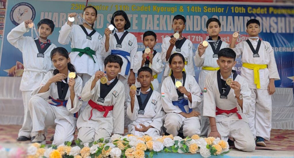 जुस्को स्कूल की वंदिता कुमारी ने ताइक्वांडो चैंपियनशिप में जीता गोल्ड