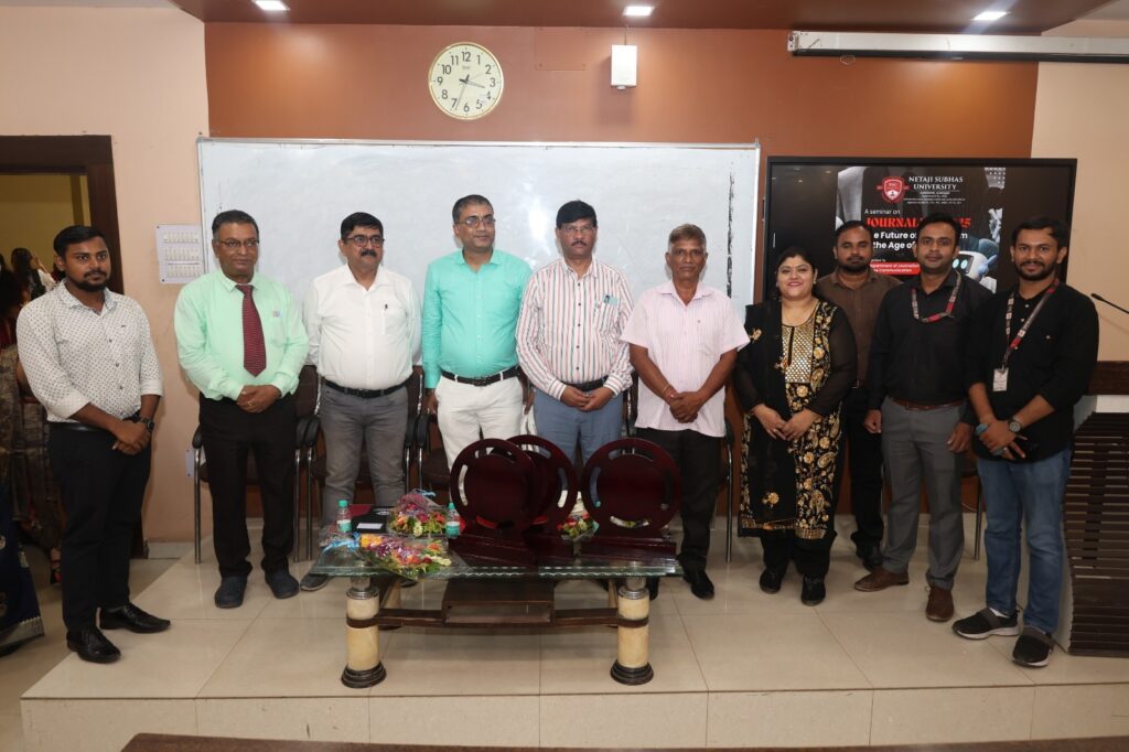 नेताजी सुभाष विश्वविद्यालय में प्रमुख मीडिया संस्थानों के संपादकों के साथ “पत्रकारिता 2025 : एआई के युग में पत्रकारिता का भविष्य” विषय पर सेमिनार का हुआ आयोजन