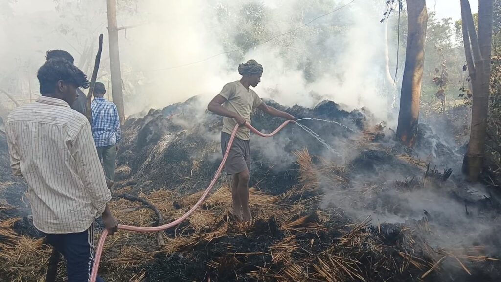इलाज को निकले किसान की मेहनत राख में बदली, आंखों के सामने जल गया सालभर का सहारा