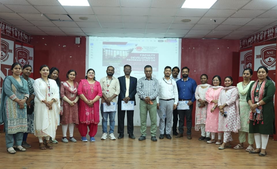 Netaji Subhas University में 7 दिवसीय फैकल्टी डेवलपमेंट प्रोग्राम संपन्न, शिक्षण उत्कृष्टता स्मार्ट कक्षाओं से डेटा-आधारित अनुसंधान तक” विषय पर हुआ आयोजन