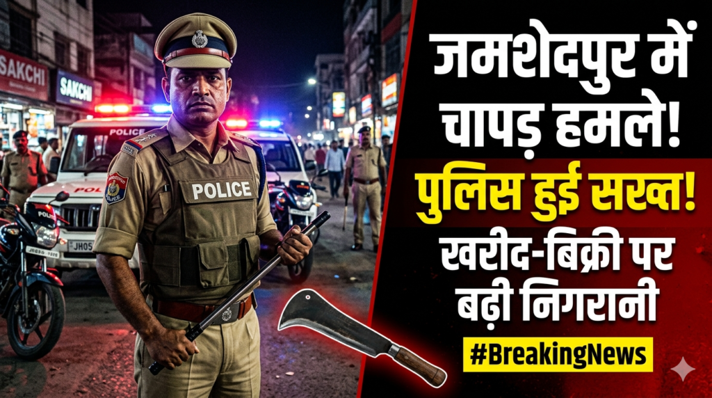 जमशेदपुर में चापड़ हमलों पर पुलिस सख्त, खरीद-बिक्री पर बढ़ी निगरानी