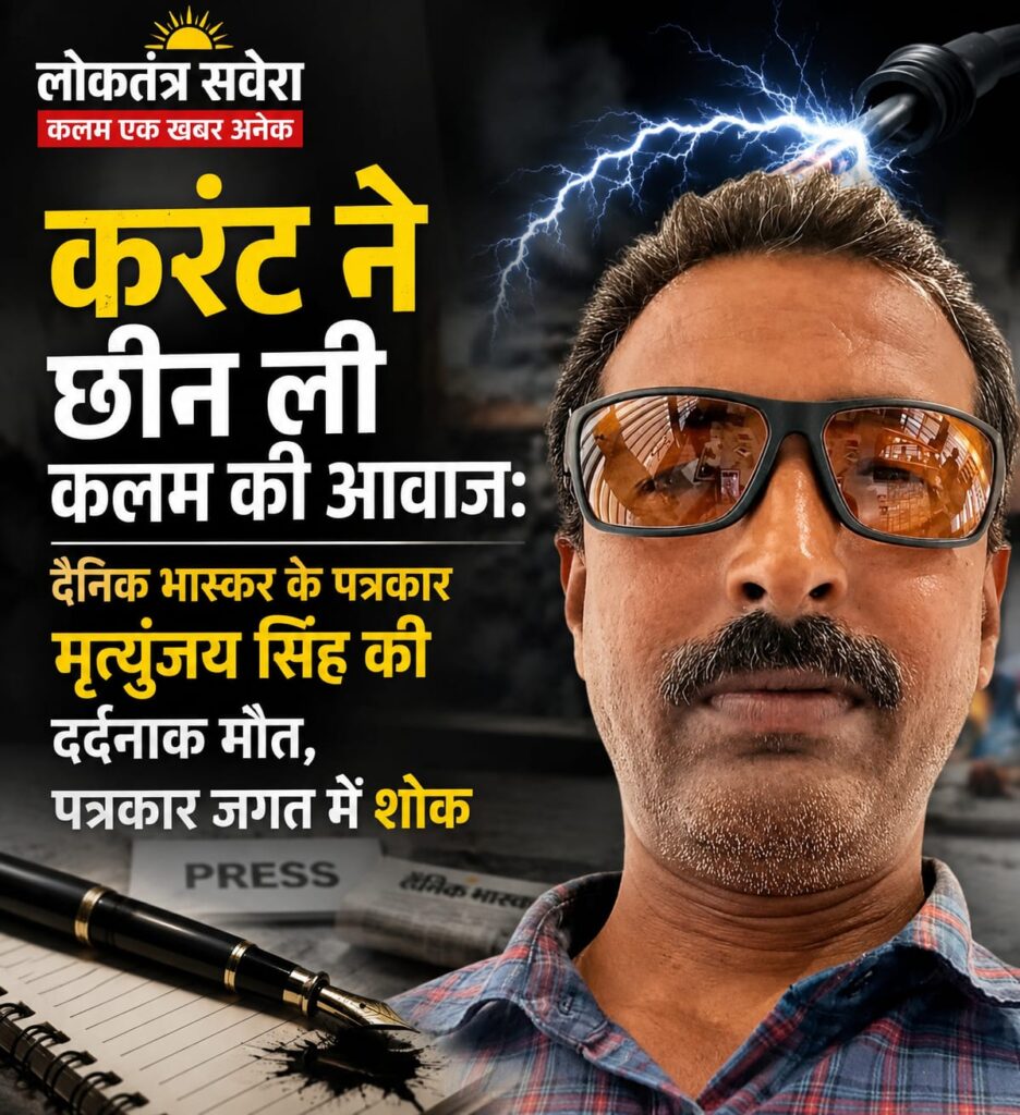 करंट ने छीन ली कलम की आवाज: दैनिक भास्कर के पत्रकार मृत्युंजय सिंह की दर्दनाक मौत, पत्रकार जगत में शोक