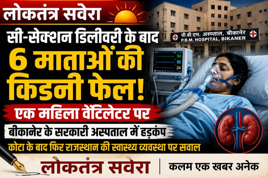 BREAKING : सी-सेक्शन डिलीवरी के बाद छह महिलाओं की किडनी फेल, एक वेंटिलेटर पर