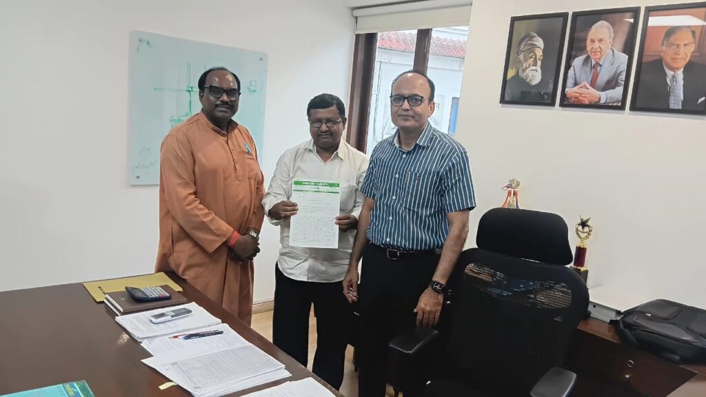भुइयांडीह ब्राह्मण टोला की जलजमाव समस्या के स्थायी समाधान की मांग को लेकर जदयू प्रतिनिधिमंडल ने टीएसयूआईएसएल के महाप्रबंधक से की मुलाकात