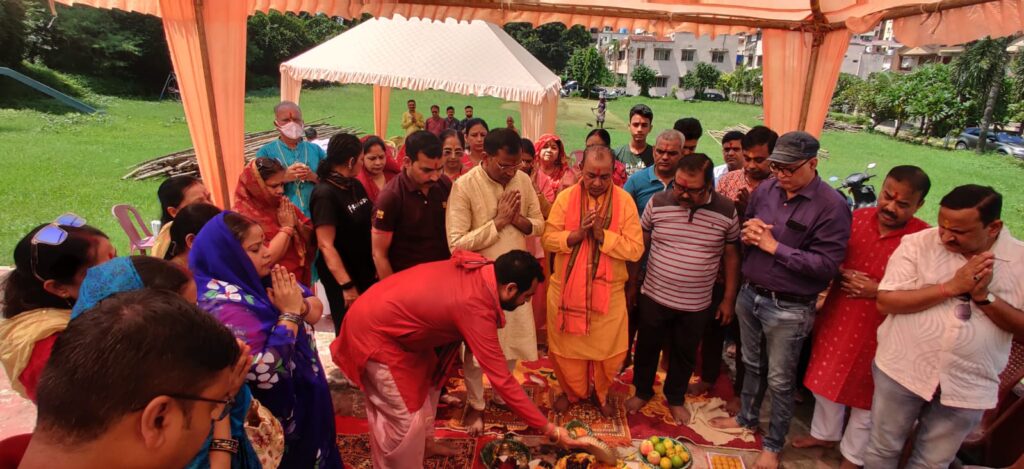 ATC सेंट्रल दुर्गा पूजा समिति का भूमि पूजन संपन्न, जयकारों से गूंजा पूजा स्थल